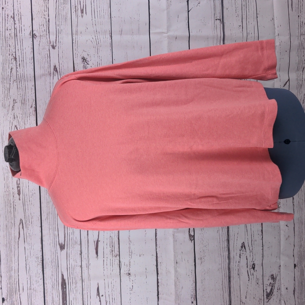 Lands' End Long sleeve Mock Turtleneck Coral Large